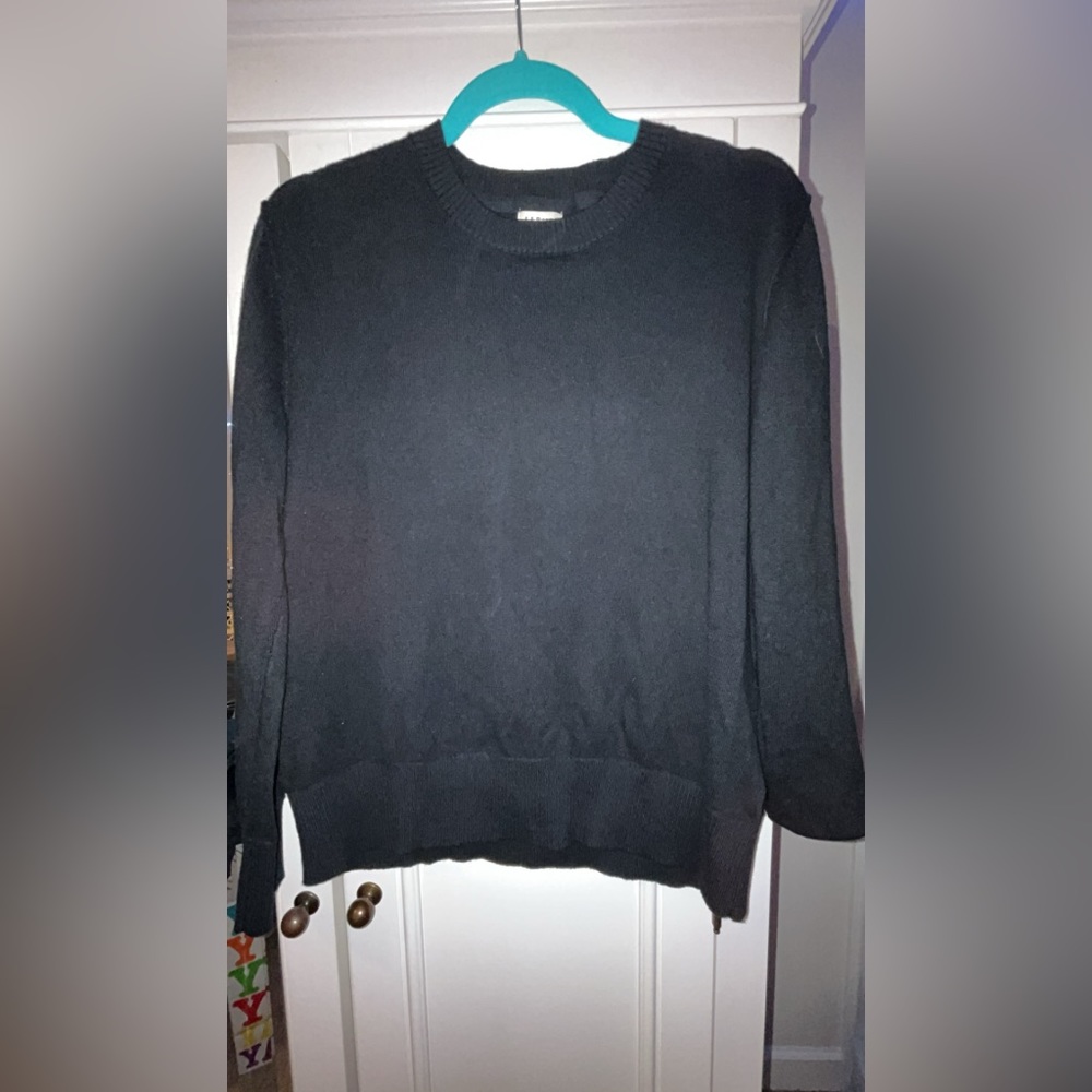 plain black LL bean sweater